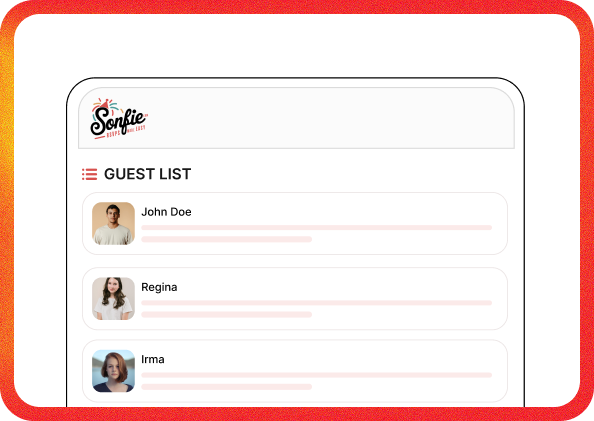Guests RSVP and Select Preferences